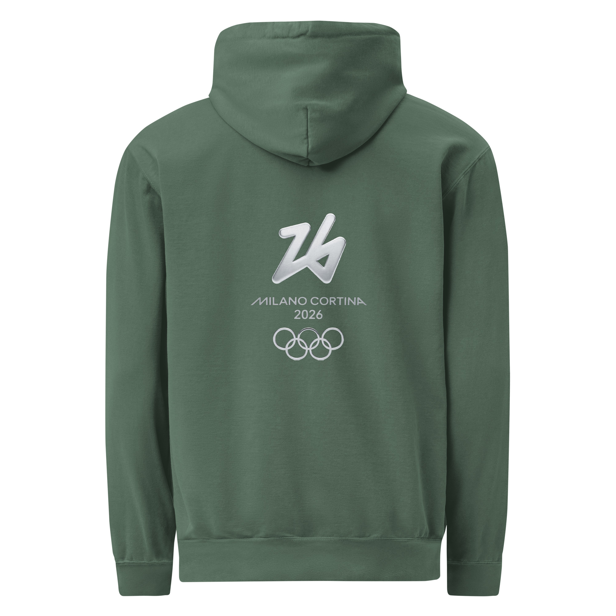unisex garment dyed hoodie | milano cortina 2026 winter olympics sports energy unisex garment dyed hoodie | milano cortina 2026 winter olympics sports energy