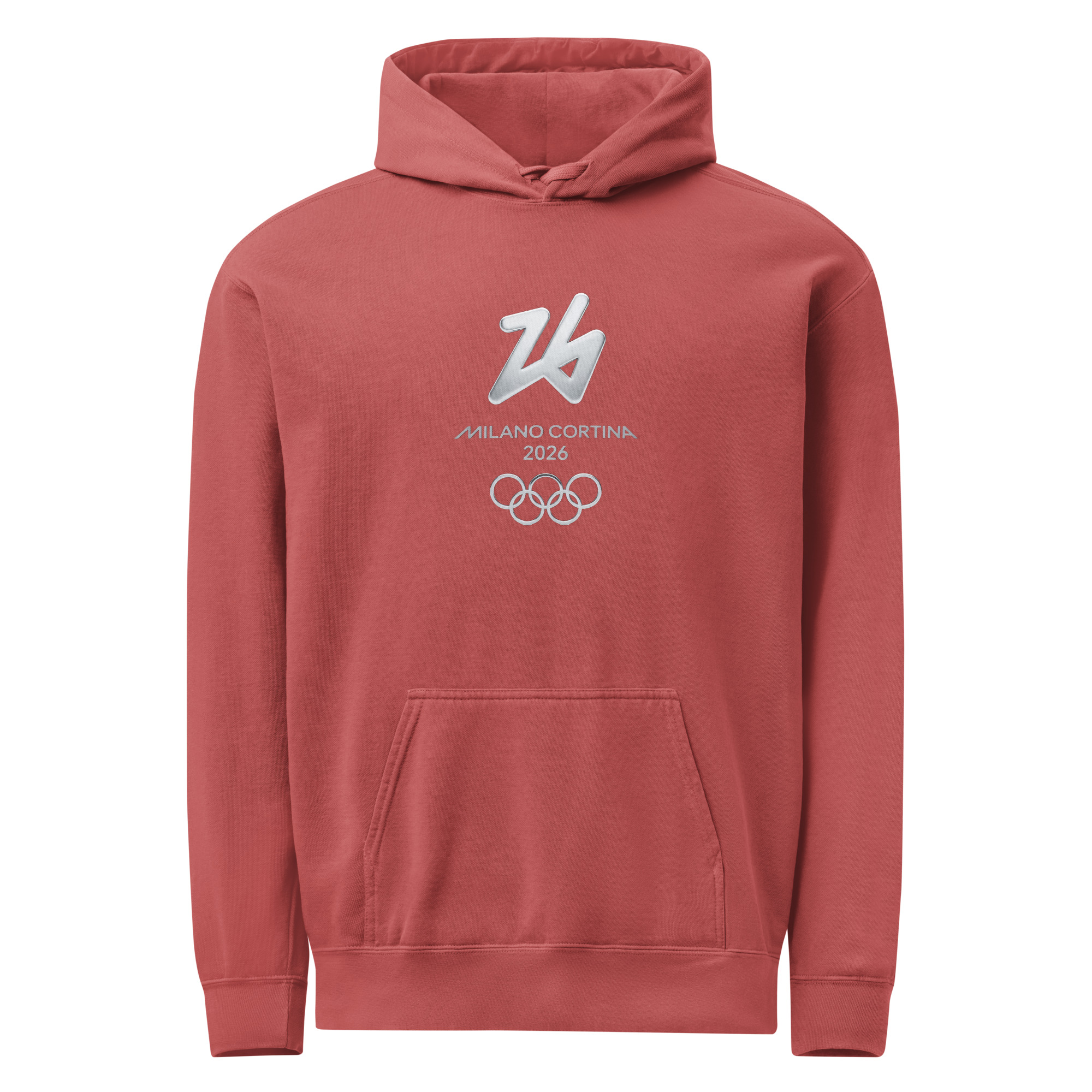 unisex garment dyed hoodie | milano cortina 2026 winter olympics sports energy unisex garment dyed hoodie | milano cortina 2026 winter olympics sports energy
