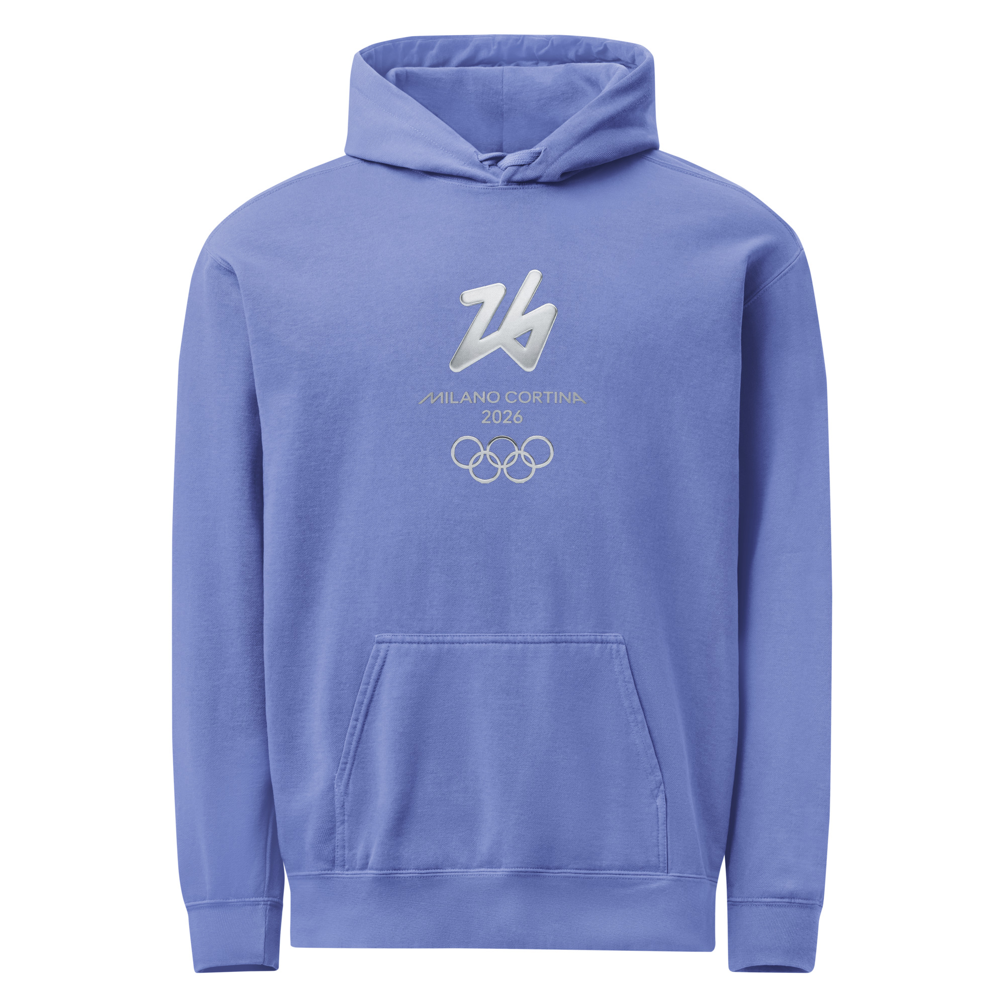 unisex garment dyed hoodie | milano cortina 2026 winter olympics sports energy unisex garment dyed hoodie | milano cortina 2026 winter olympics sports energy