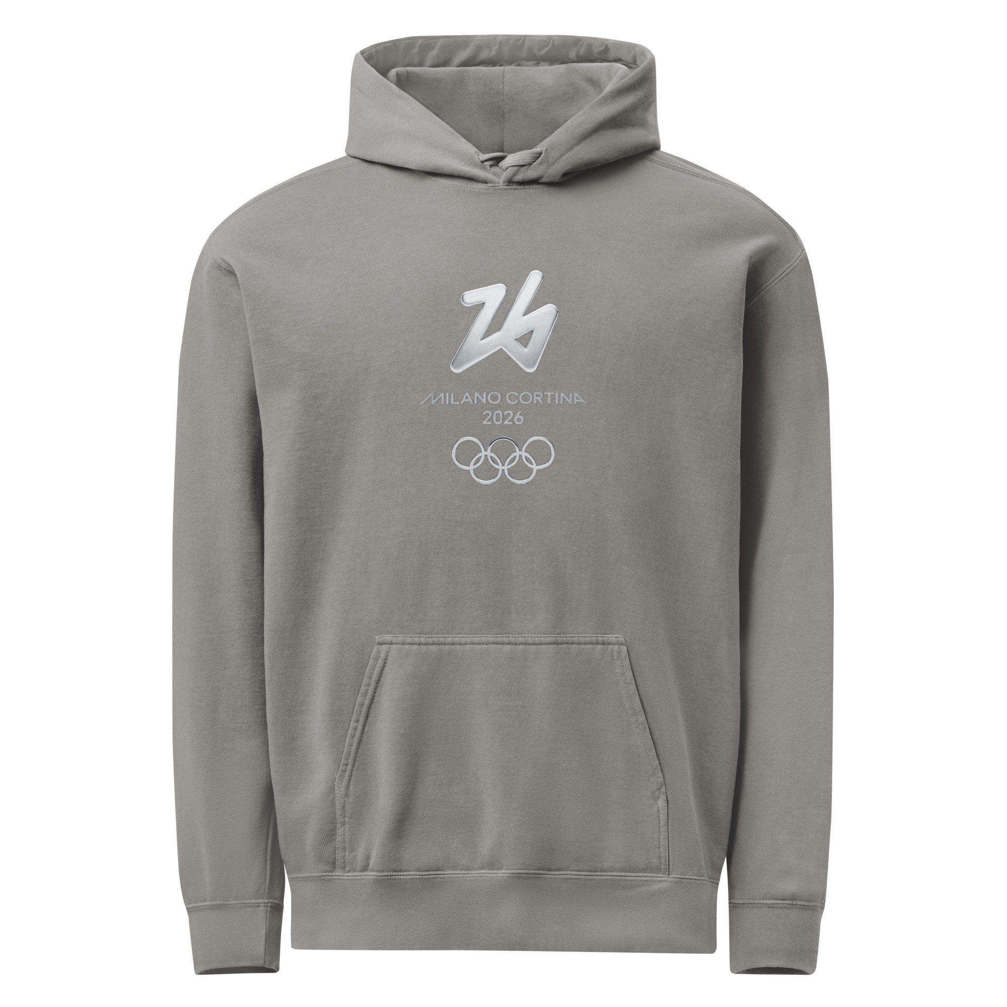 unisex garment dyed hoodie | milano cortina 2026 winter olympics sports energy unisex garment dyed hoodie | milano cortina 2026 winter olympics sports energy