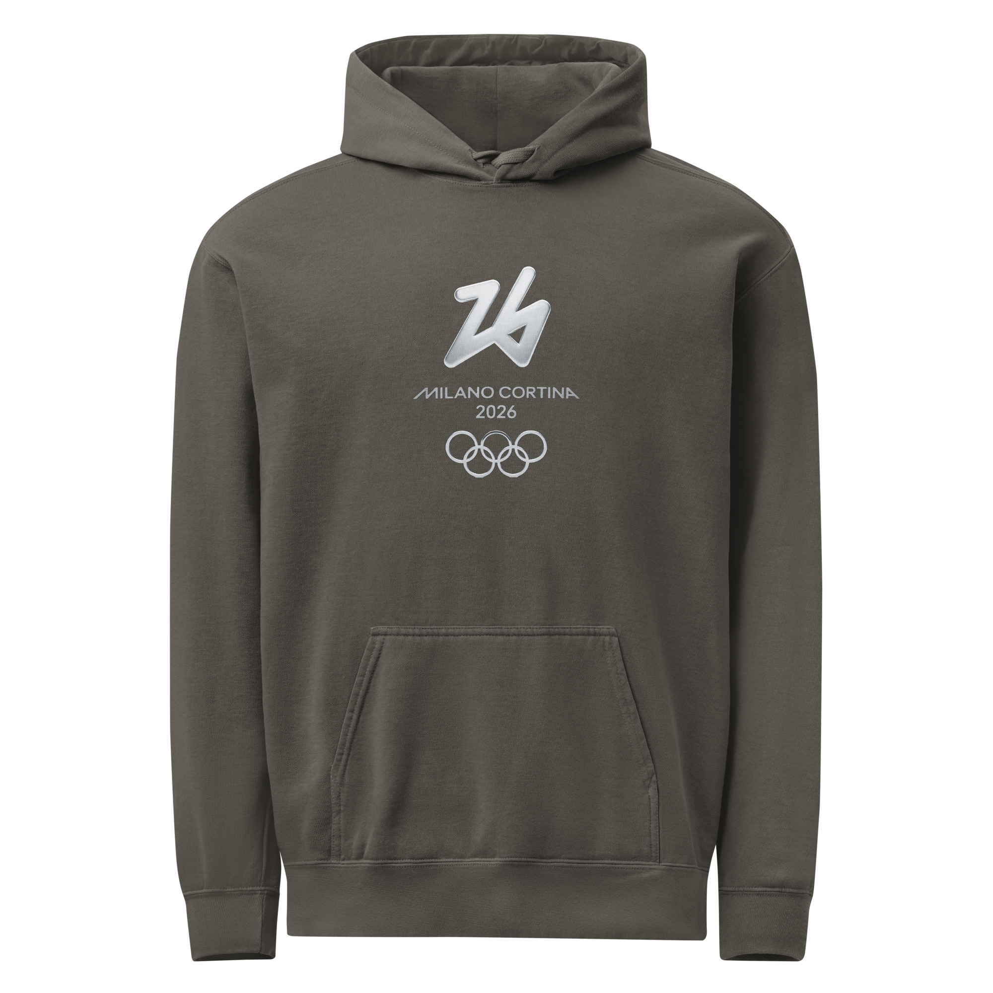 unisex garment dyed hoodie | milano cortina 2026 winter olympics sports energy unisex garment dyed hoodie | milano cortina 2026 winter olympics sports energy