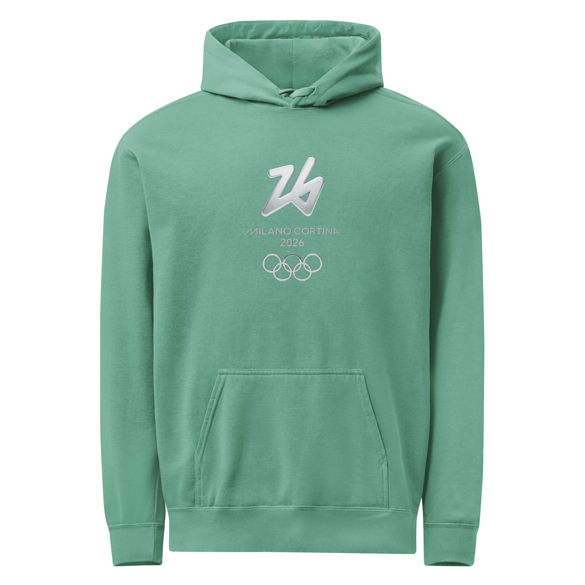 unisex garment dyed hoodie | milano cortina 2026 winter olympics sports energy unisex garment dyed hoodie | milano cortina 2026 winter olympics sports energy