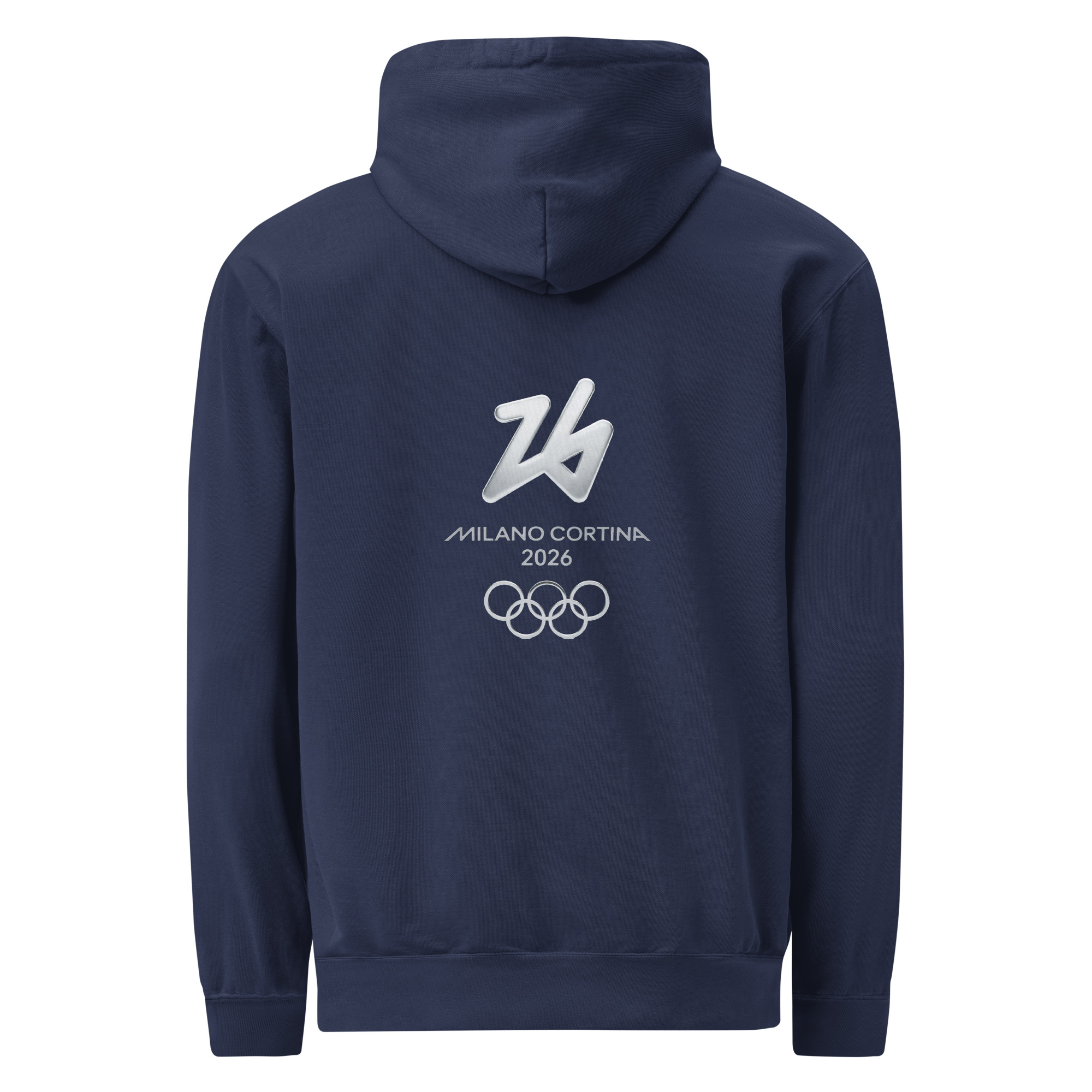 unisex garment dyed hoodie | milano cortina 2026 winter olympics sports energy unisex garment dyed hoodie | milano cortina 2026 winter olympics sports energy