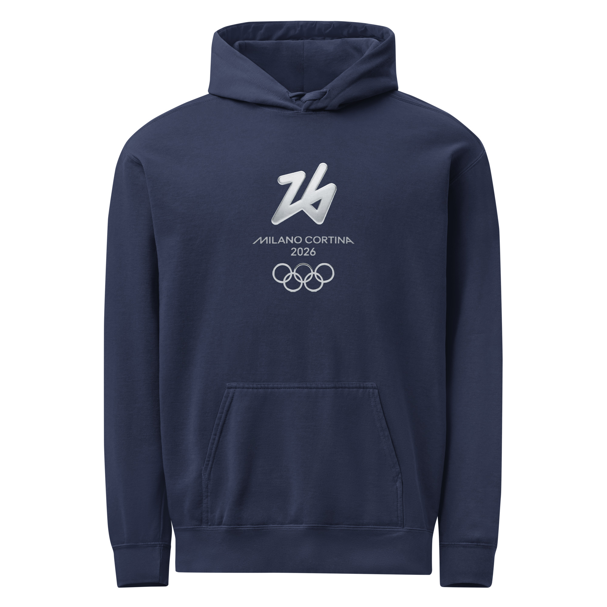 unisex garment dyed hoodie | milano cortina 2026 winter olympics sports energy unisex garment dyed hoodie | milano cortina 2026 winter olympics sports energy