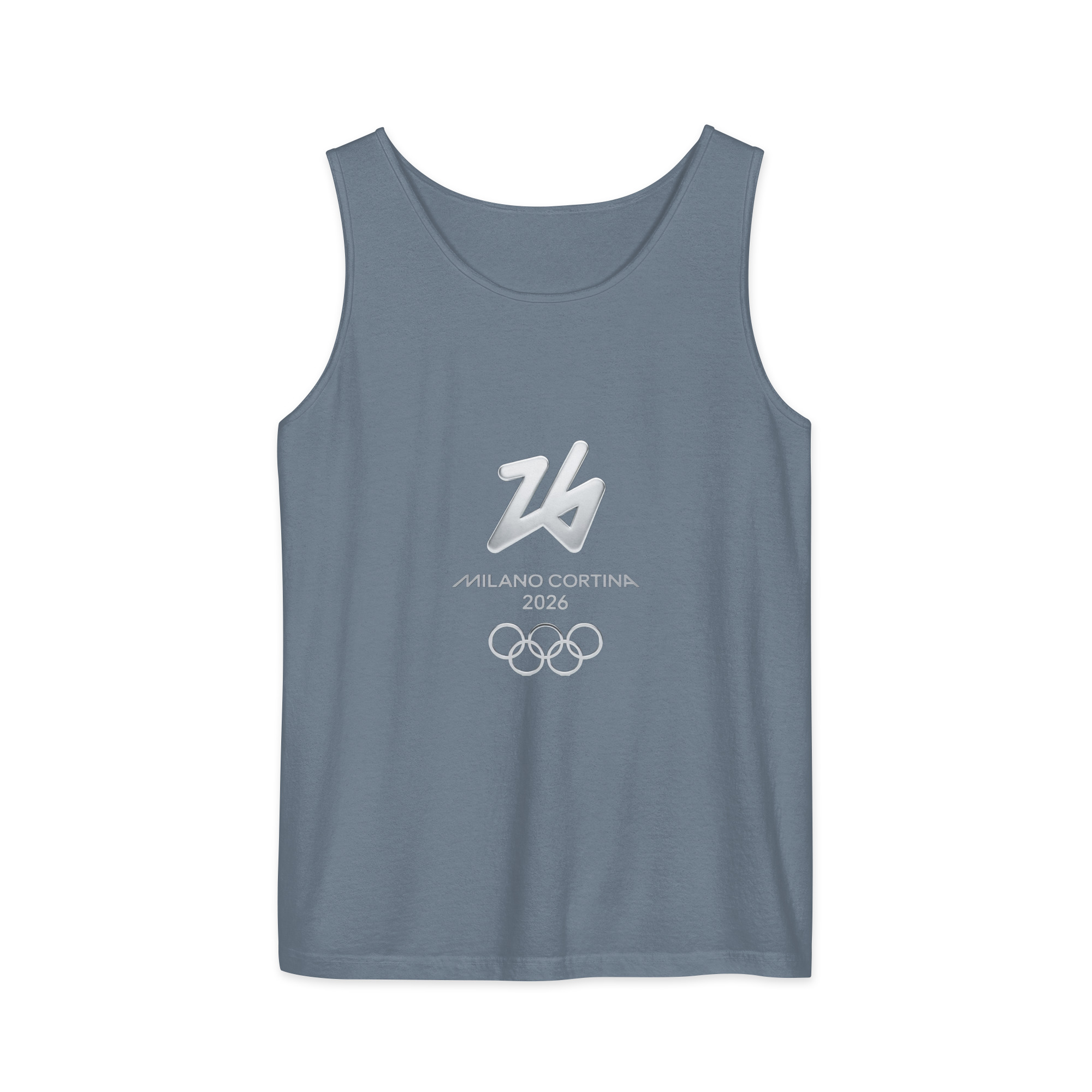 unisex garment dyed tank top | milano cortina 2026 winter olympics sports energy unisex garment dyed tank top | milano cortina 2026 winter olympics sports energy