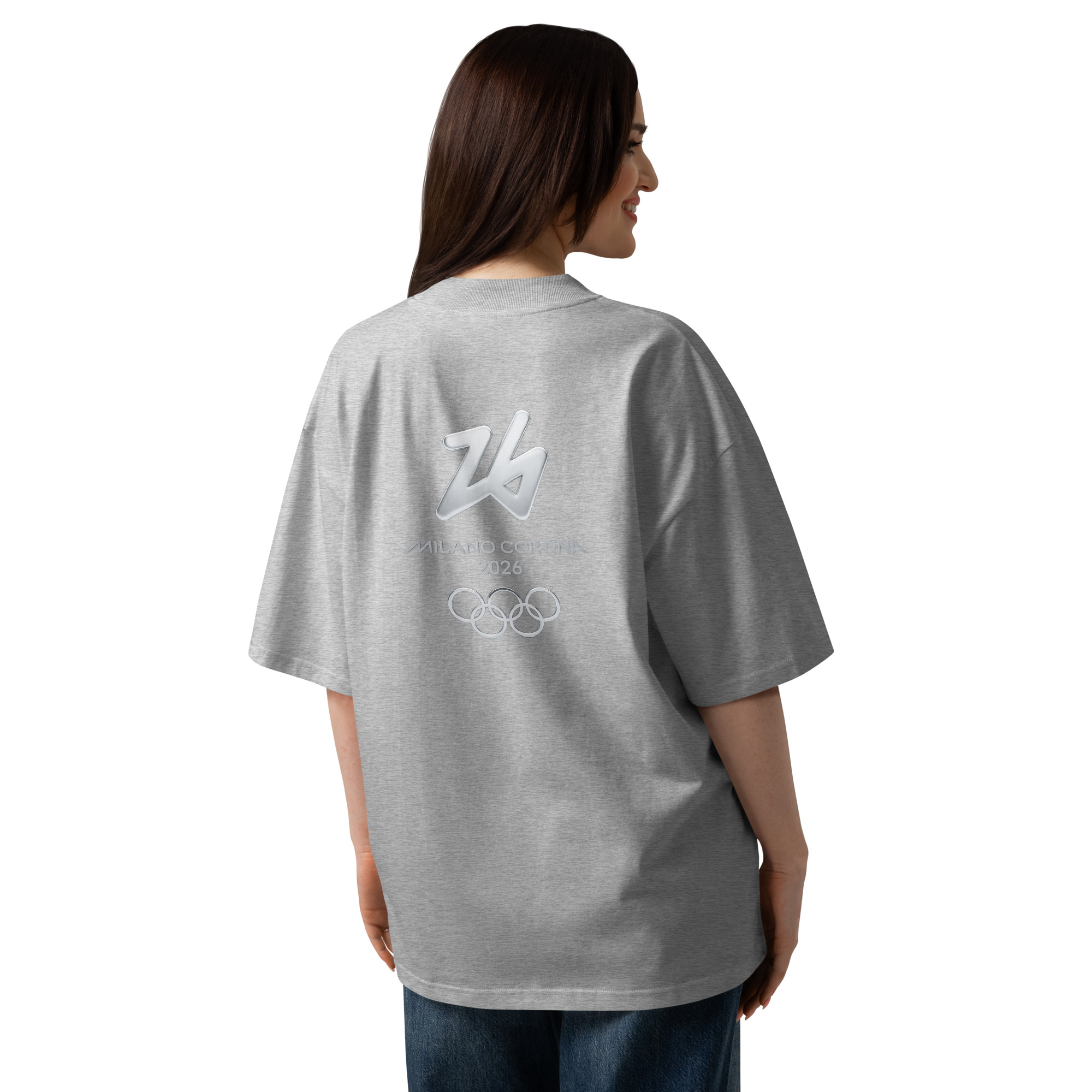 unisex organic oversized high neck t shirt | milano cortina 2026 winter olympics sports energy unisex organic oversized high neck t shirt | milano cortina 2026 winter olympics sports energy
