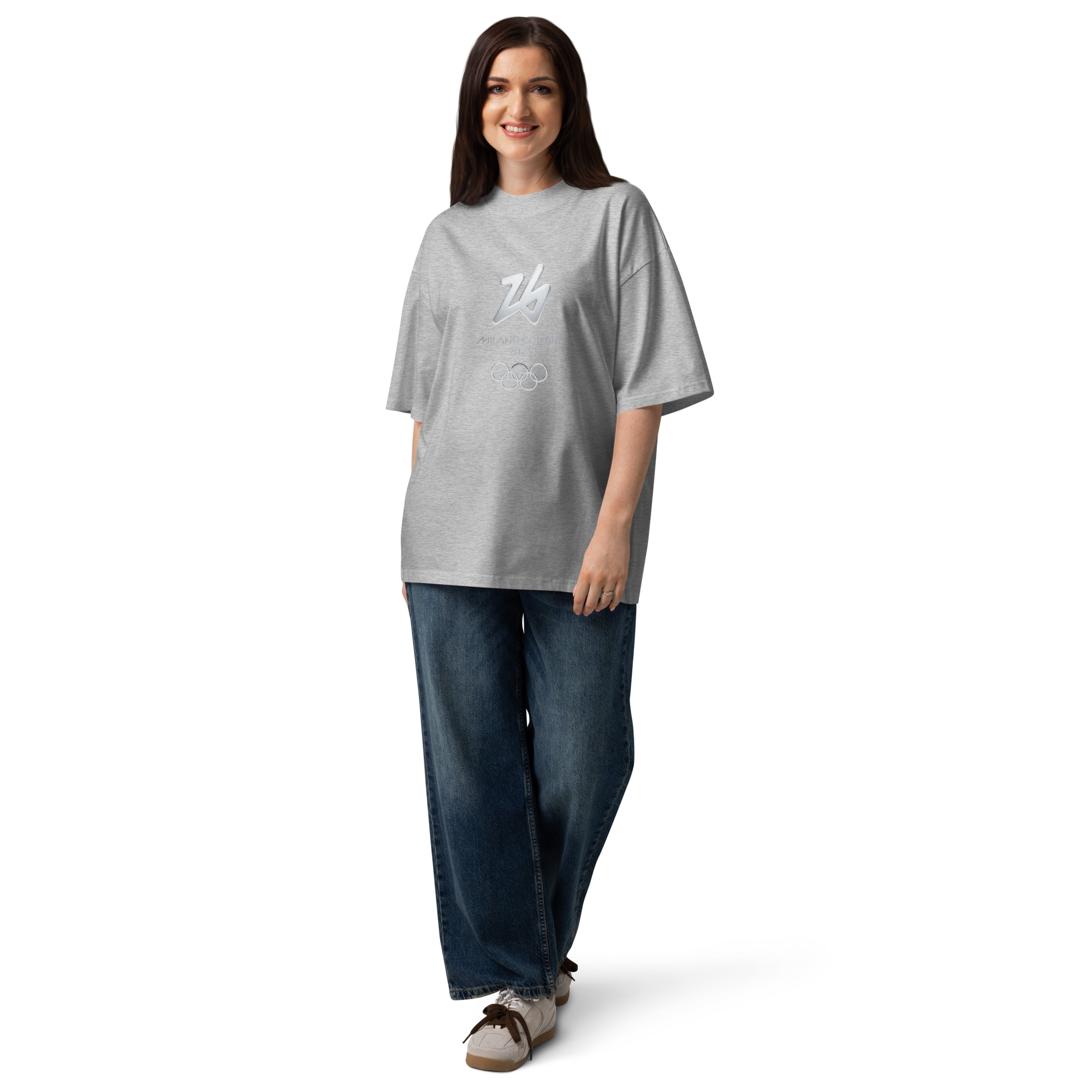 unisex organic oversized high neck t shirt | milano cortina 2026 winter olympics sports energy unisex organic oversized high neck t shirt | milano cortina 2026 winter olympics sports energy