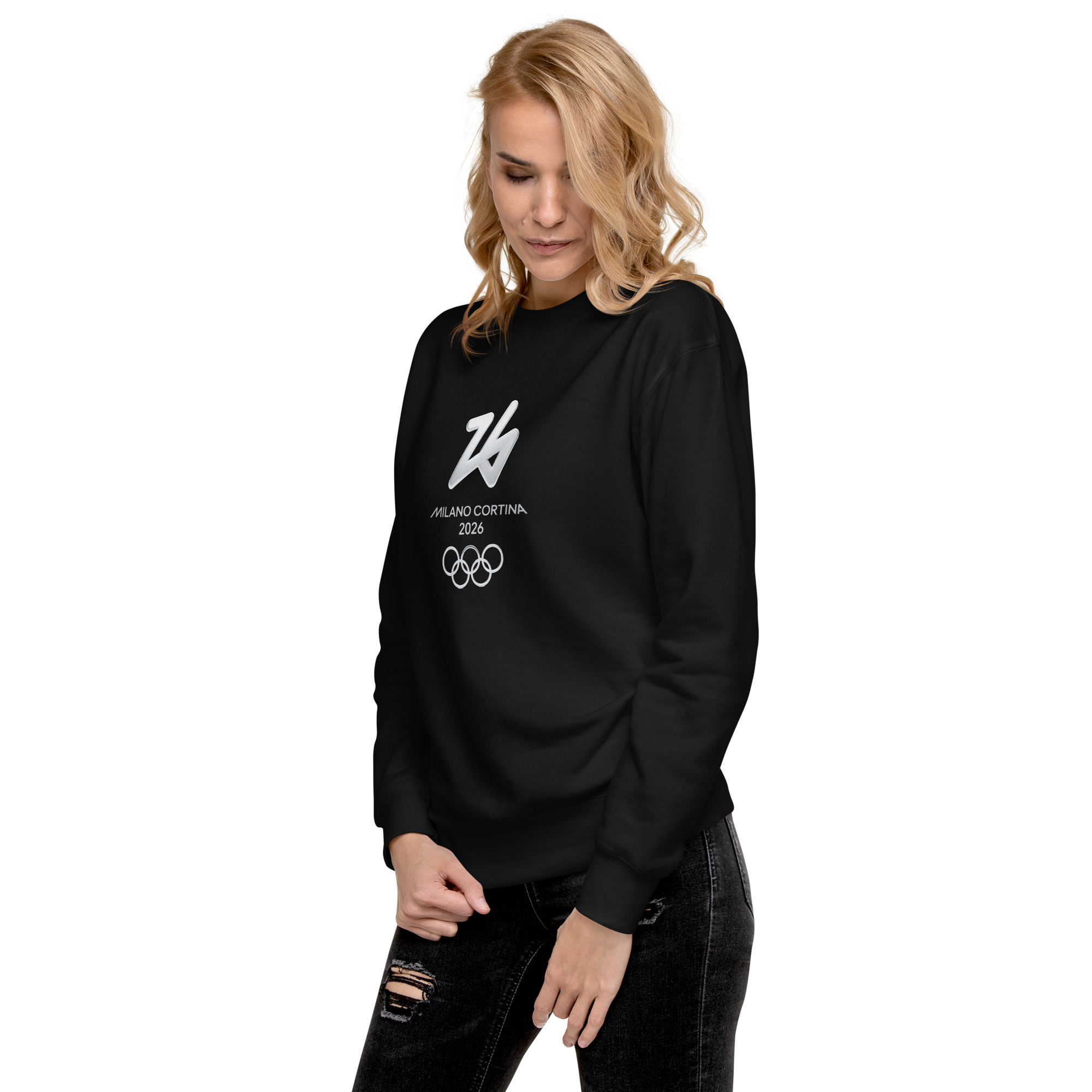 unisex premium sweatshirt | milano cortina 2026 winter olympics sports energy unisex premium sweatshirt | milano cortina 2026 winter olympics sports energy