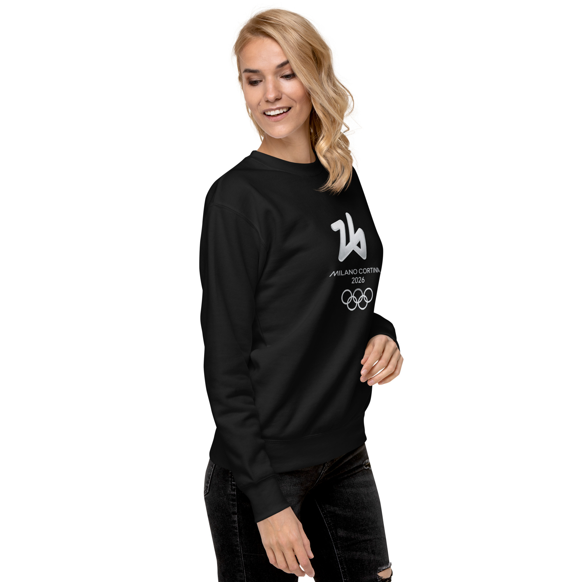 unisex premium sweatshirt | milano cortina 2026 winter olympics sports energy unisex premium sweatshirt | milano cortina 2026 winter olympics sports energy