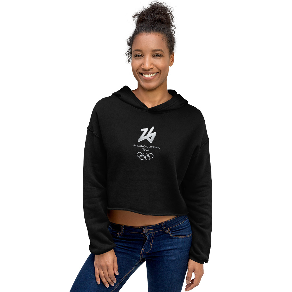 crop hoodie | milano cortina 2026 winter olympics sports energy crop hoodie | milano cortina 2026 winter olympics sports energy