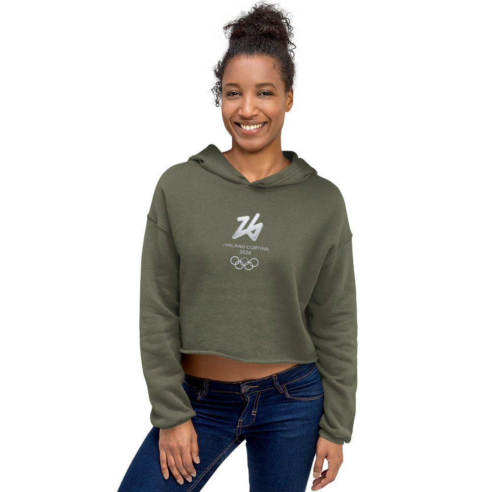 crop hoodie | milano cortina 2026 winter olympics sports energy crop hoodie | milano cortina 2026 winter olympics sports energy
