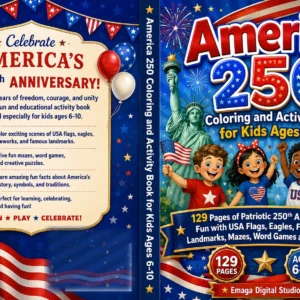 america 250 coloring and activity book for kids ages 6 10