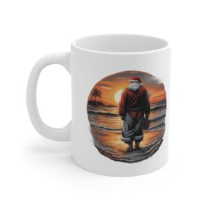 santa claus watching the sunset at a tropical beach no 000219 ceramic mug canada.jpg
