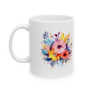 vibrant watercolor bouquet of pink red yellow and blue flowers no 000277 ceramic mug united states.jpg