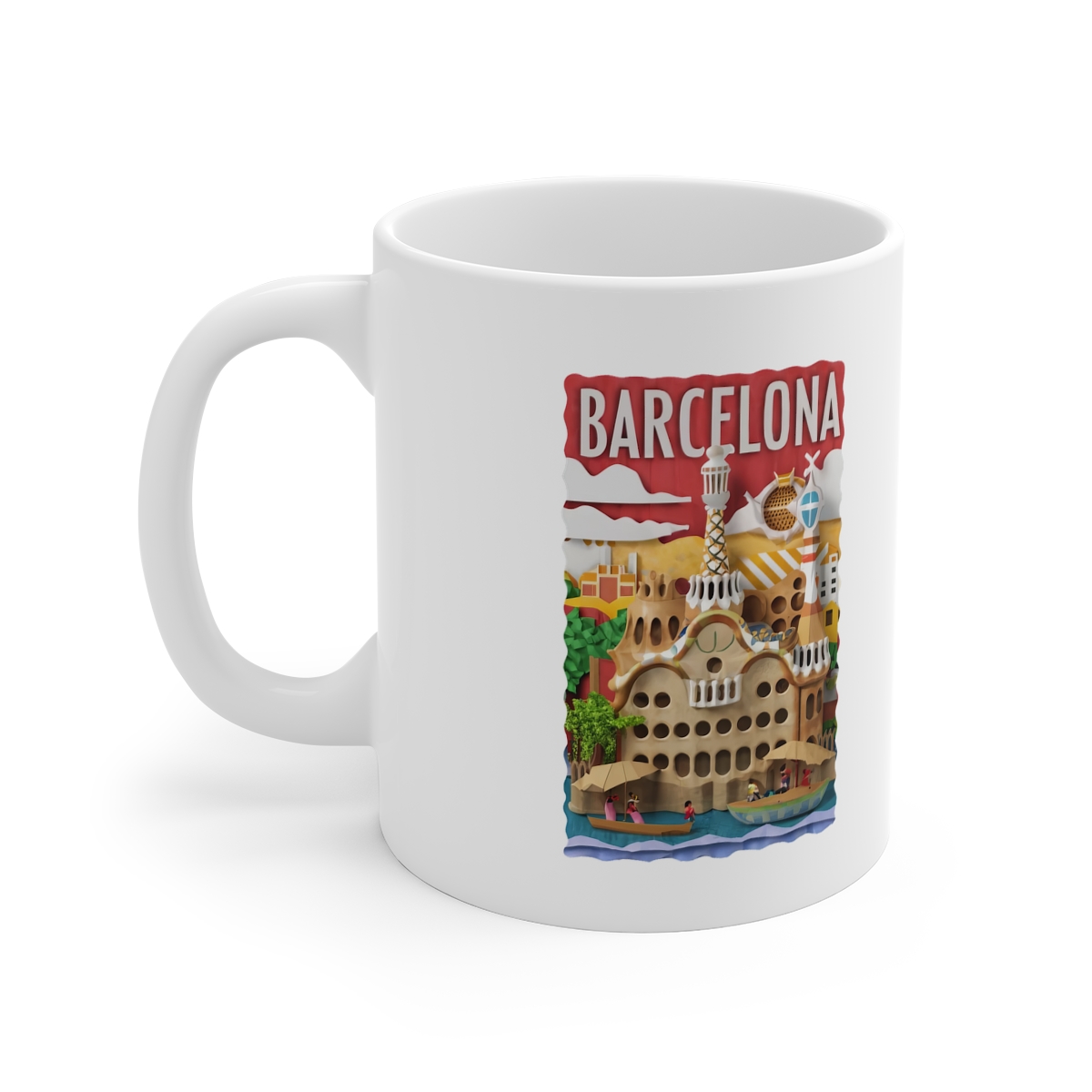barcelona paper art travel collage no 000582 white ceramic mug united kingdom.jpg barcelona paper art travel collage no 000582 white ceramic mug united kingdom.jpg