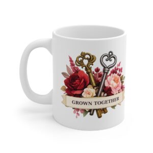 grown together floral emblem with ornamental keys no 003188 ceramic mug.jpg