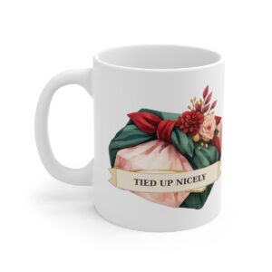 tied up nicely floral gift wrap emblem no 003009 ceramic mug.jpg